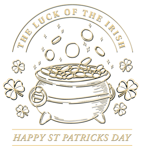 transparent line art of irish luck cauldron with coins and shamrocks - Download Free Stock Videos Pikwizard.com