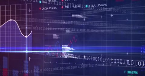 Dynamic Financial Data Display in Digital Space - Download Free Stock Images Pikwizard.com