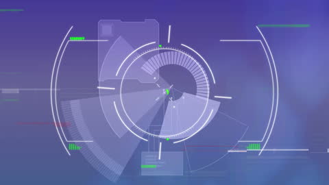 Futuristic Digital Scope Interface with Holographic Elements