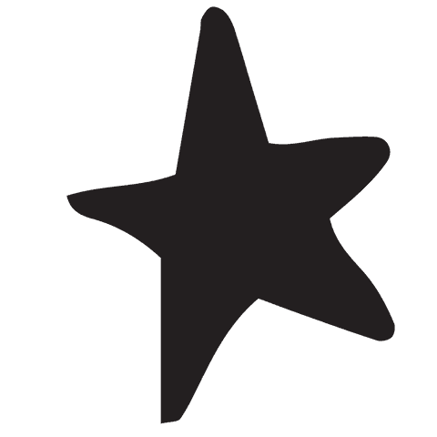 Black star symbol on transparent background vector illustration