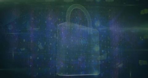 Digital Padlock Representing Data Security Concept