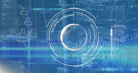 Futuristic Global Data Processing Technology Concept