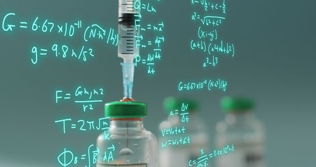 Fusion of Mathematics and Medicine with Vaccine Vials - Download Free Stock Images Pikwizard.com