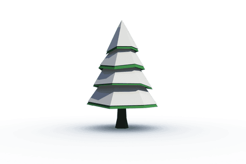 Geometric Fir Tree with Snow on Transparent Background - Download Free Stock Videos Pikwizard.com