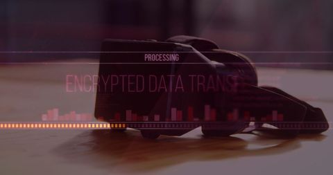 Encrypted data transfer in virtual reality environment