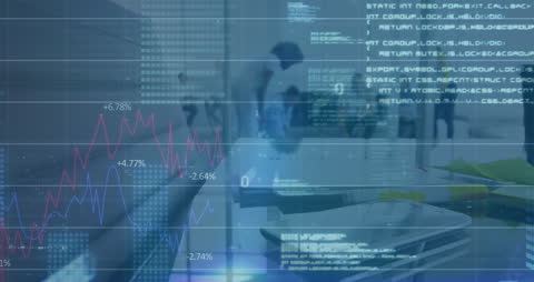 Financial Data Analysis with Diverse Business Team and Digital Interface