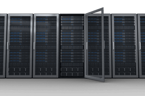 Digital Whitespace Tech Row of Transparent Servers - Download Free Stock Videos Pikwizard.com
