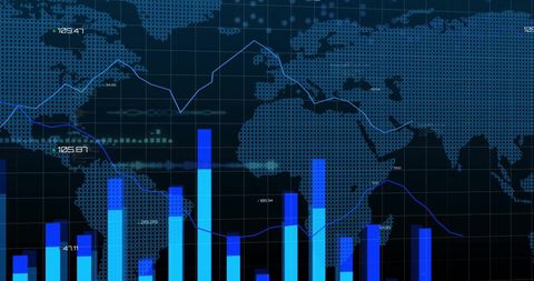 Global Data Analytics with Interactive World Map and Diagrams - Download Free Stock Images Pikwizard.com
