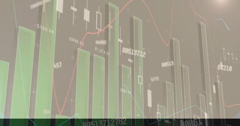 Digital Data Processing with Financial Diagrams - Download Free Stock Images Pikwizard.com