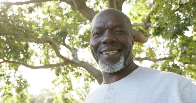 Senior African American Man Smiling Outdoors - Download Free Stock Images Pikwizard.com