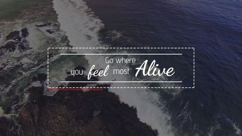 Aerial Coastal View with Inspiring Quote on Adventure and Vitality - Download Free Stock Templates Pikwizard.com