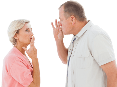 transparent image of mature couple silently communicating - Download Free Stock Videos Pikwizard.com