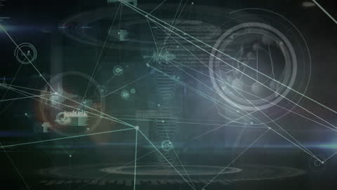 Futuristic Data and Network Visualization Animation