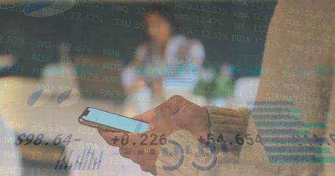 Digital Finance: Professional Analyzing Stock Market Data on Smartphone - Download Free Stock Images Pikwizard.com