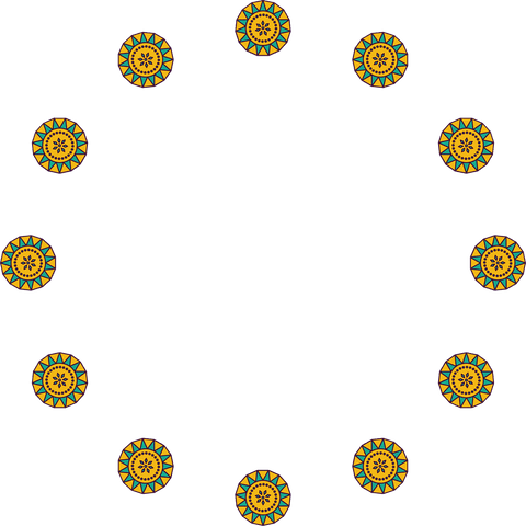 Circular Pattern of Yellow Shapes Design on Transparent Background - Download Free Stock Videos Pikwizard.com