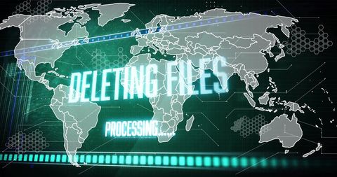 Global Data Processing and Connections Interface on World Map - Download Free Stock Images Pikwizard.com