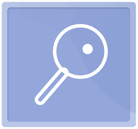 white magnifying glass icon on blue transparent background - Download Free Stock Videos Pikwizard.com
