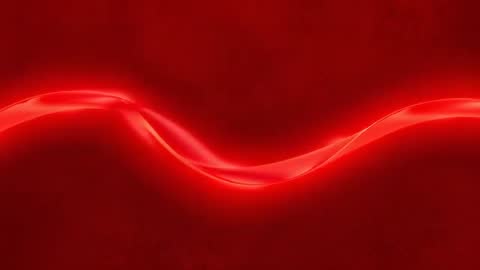 Glowing Red Ribbon Undulating in Seamless Loop Across Deep Red Textured Canvas