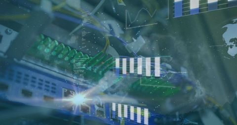 High-Tech Data Processing Analysis in Server Environment - Download Free Stock Images Pikwizard.com