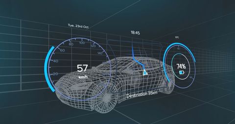 Digital Car Interface Dashboard Display Concept - Download Free Stock Images Pikwizard.com