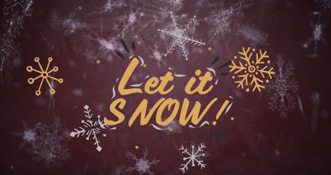 Snowflake Animation Overlay with Festive Holiday Text