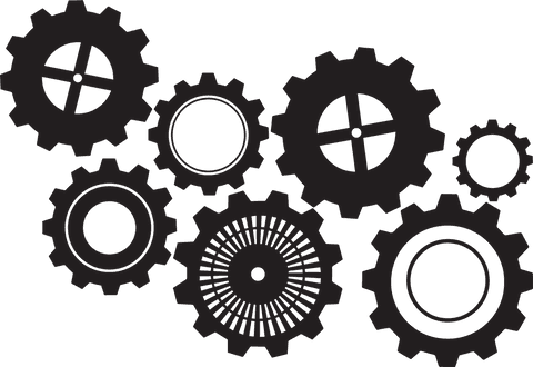 transparent silhouette of multiple interlocking gears design - Download Free Stock Videos Pikwizard.com