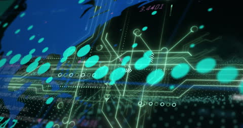 Global Network Data Flow Over Digital Circuit Board