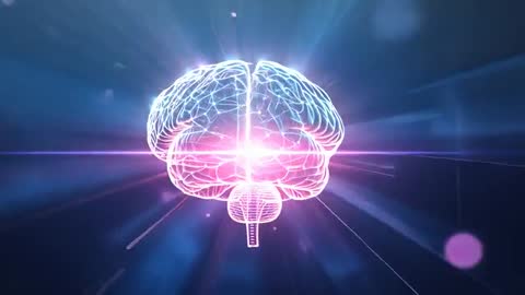 Futuristic Neon Brain Pulsing with Digital Energy