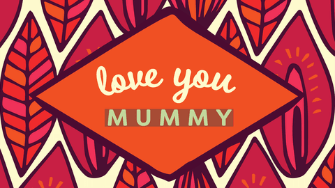 Colorful Mother's Day Love You Mummy Transparent Message