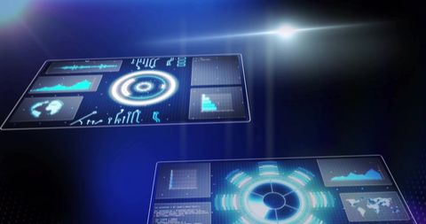 Futuristic Digital Displays for Data Analysis and Visualization - Download Free Stock Images Pikwizard.com