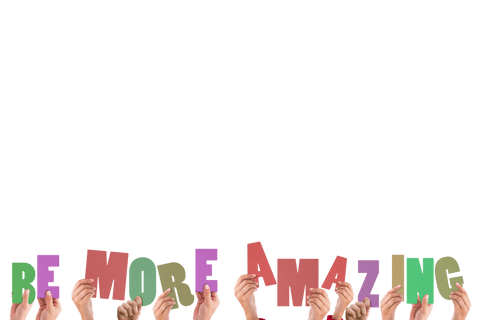 hands holding be more amazing text on transparent background - Download Free Stock Videos Pikwizard.com