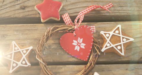 Traditional Gingerbread Cookies with Christmas Decorations - Download Free Stock Images Pikwizard.com