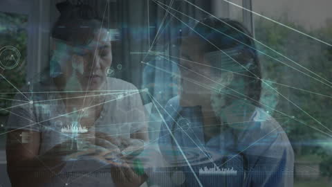 Digital Health Data Concept with Doctor and Patient Interaction