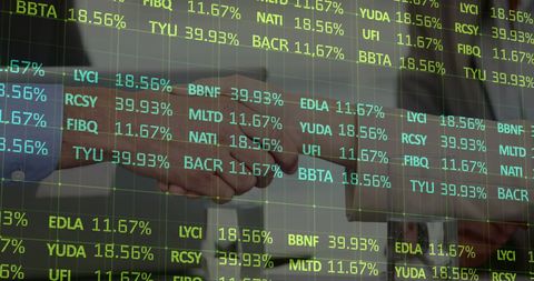 Business Handshake Amidst Digital Financial Data