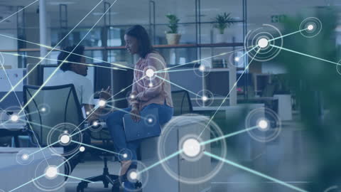 Office Collaboration with Network Visualization Overlay