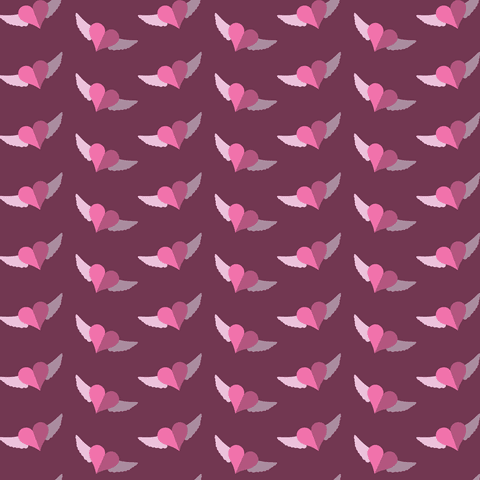 Seamless Transparent Pattern of Pink Hearts with Wings - Download Free Stock Videos Pikwizard.com