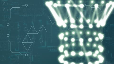 Abstract Illuminated Digital Data and Math Concepts