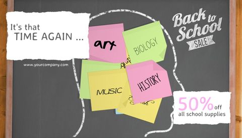bright sticky notes highlighting diverse academic subjects for school promotions - Download Free Stock Templates Pikwizard.com