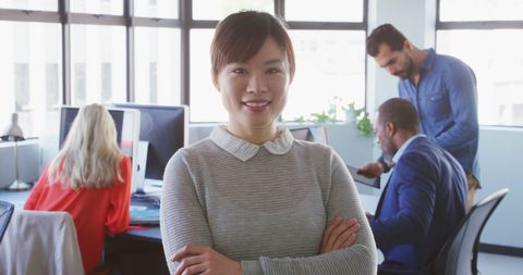 Confident Asian Businesswoman in Modern Office Environment - Download Free Stock Images Pikwizard.com