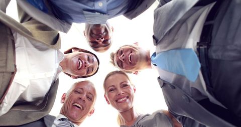 Diverse Professionals Standing in Circle Collaborating - Download Free Stock Images Pikwizard.com