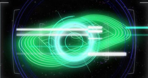 Futuristic Holographic Interface with Dynamic Elements