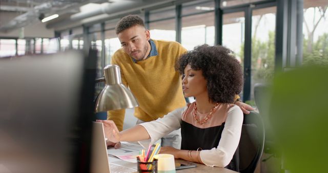 Multiracial Colleagues Collaborating in Modern Office Space - Download Free Stock Photos Pikwizard.com