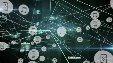 Digital Music and Connection Network Animation