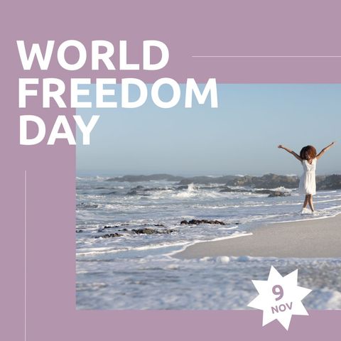 Celebrating World Freedom Day at Scenic Beach - Download Free Stock Templates Pikwizard.com