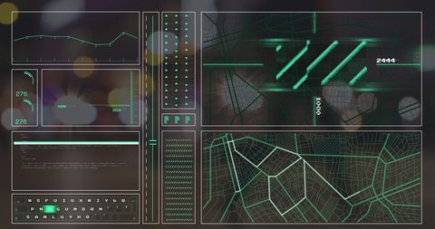 Digital Data Processing Interface Over City Map - Download Free Stock Images Pikwizard.com