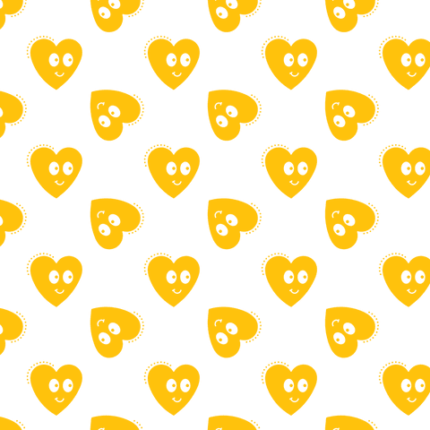 cute yellow heart pattern on transparent background - Download Free Stock Videos Pikwizard.com