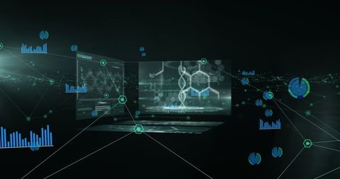 Abstract Digital Network of Medical Data Visualization - Download Free Stock Images Pikwizard.com