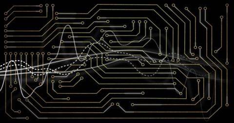 Digital Circuit Board with Data Processing Visualization - Download Free Stock Images Pikwizard.com