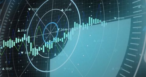 Digital Data Interface with Radar and Graphs for Business Analytics - Download Free Stock Images Pikwizard.com