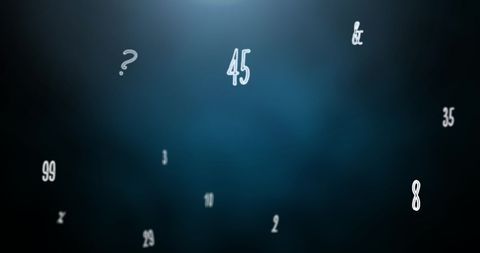 Floating Numbers and Symbols on Blue Background - Download Free Stock Images Pikwizard.com